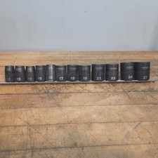 Craftsman -gk- 12mm To 27mm 6 Pt Shallow Impact Socket Set 12 Drive Usa Craftsman -gk- 12mm To 27mm 6 Pt Shallow Impact Socket Set 12 Drive Usa