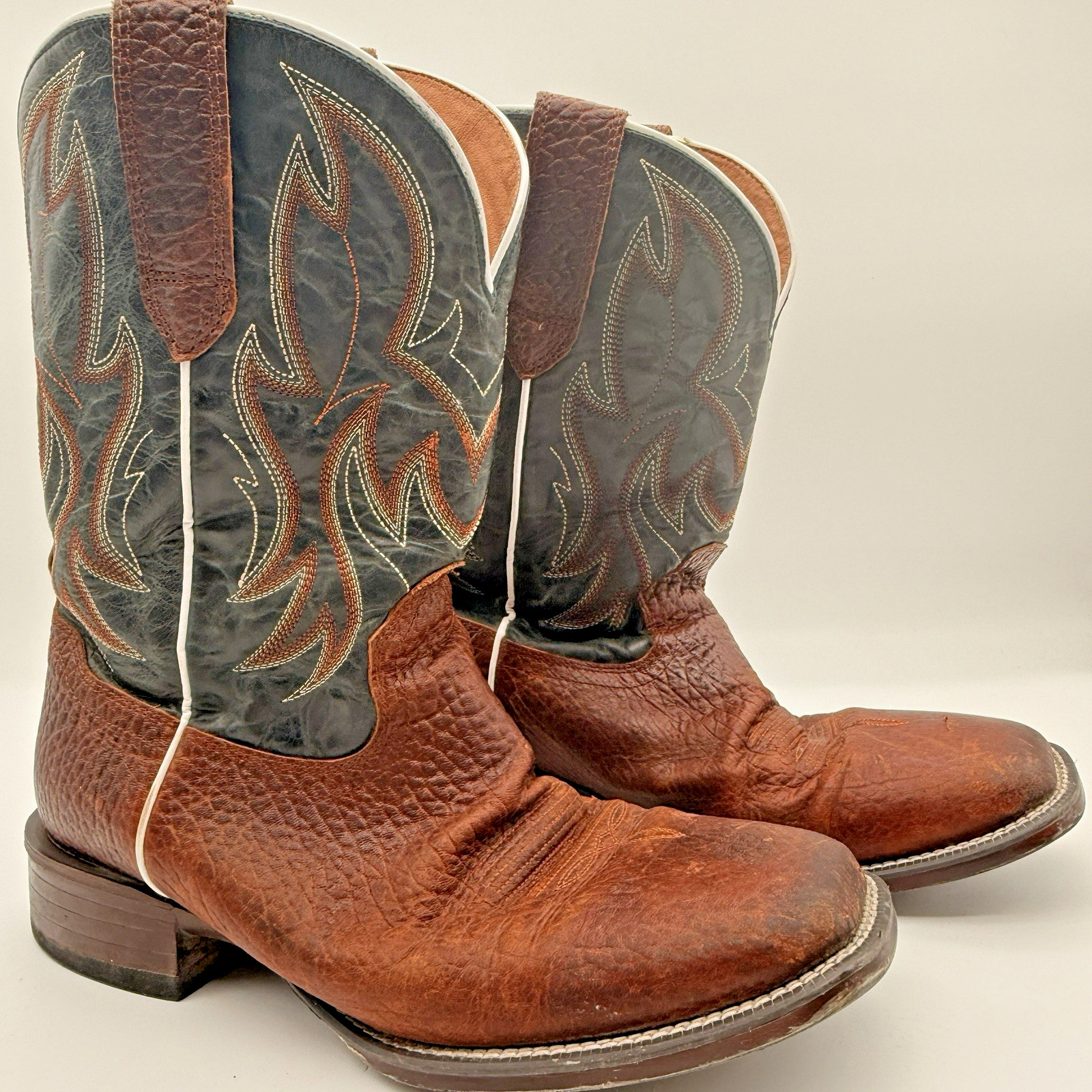 Cody James Hoverfly Broad Square Toe Western Leat… - image 1