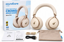 Soundcore By Anker Space One Wireless Active Noise Cancelling Headphones - Beige
