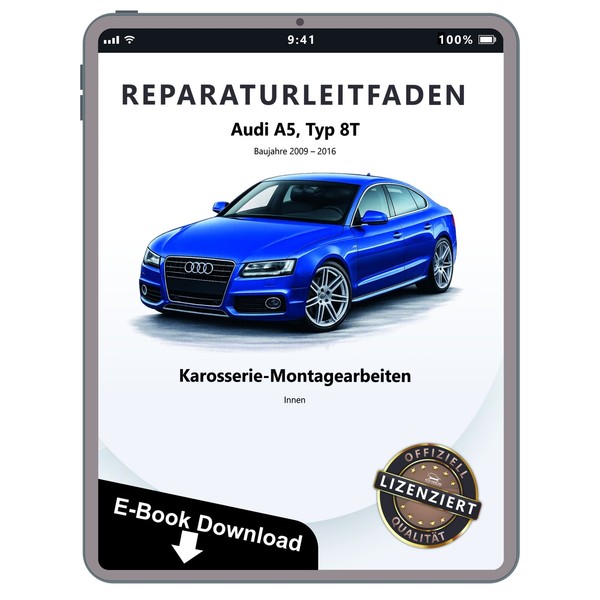 Audi A5 Typ 8T 2009-2016 Karosserie Montagearbeiten Innen Reparaturanleitung Pdf-image