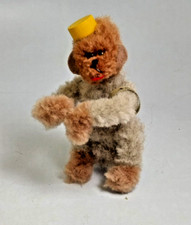 Rare Vntg Ashley Made in England Chenille Plush Monkey Lemur Hat Animal Wool Toy