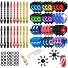 Professional Dart Accessories kit set 36 Flights+18 Alu Shafts+Sharpener+Tools