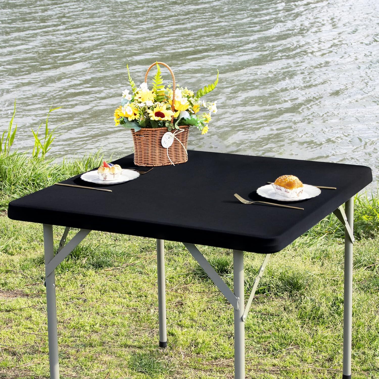 Elastic Tablecloth 3ft Stretch Spandex Table...