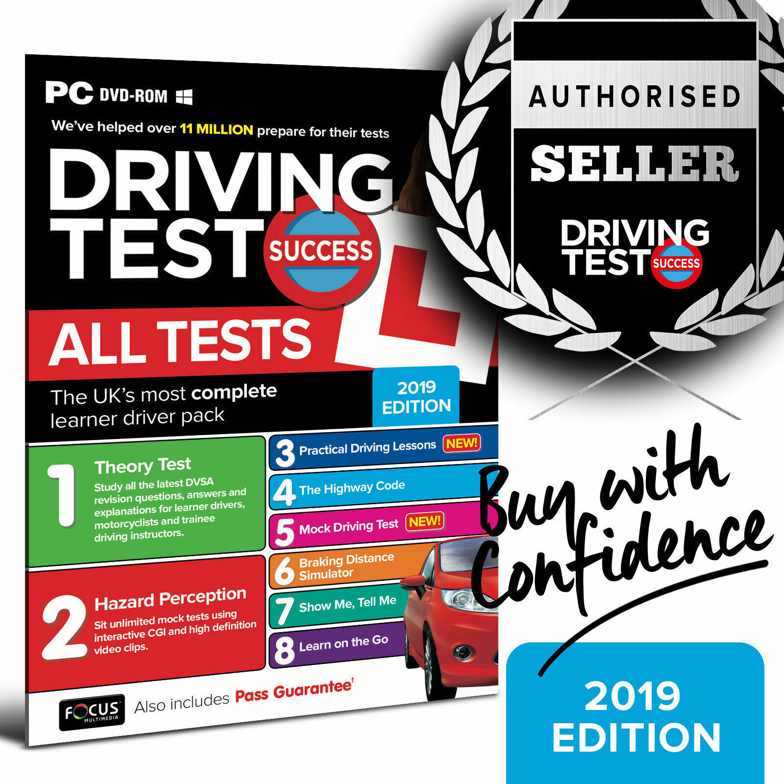 Driving Theory Tests & Hazard Perception 2019 PC DVD Rom LATEST 2019 EDITION