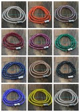 Faceted 3mm Bright Multi-Color Spinel Crystal Round Gems Beads Necklace 18''