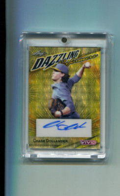 2023 Leaf Vivid Dazzling Gold Super Prismatic Chase Dollander Rookie Auto 1/1