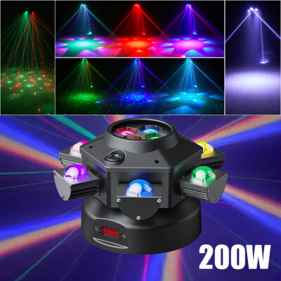 200W 6 Arms Zoom Moving Head Light Beam Sharpy DMX Stage Light Disco Party Light