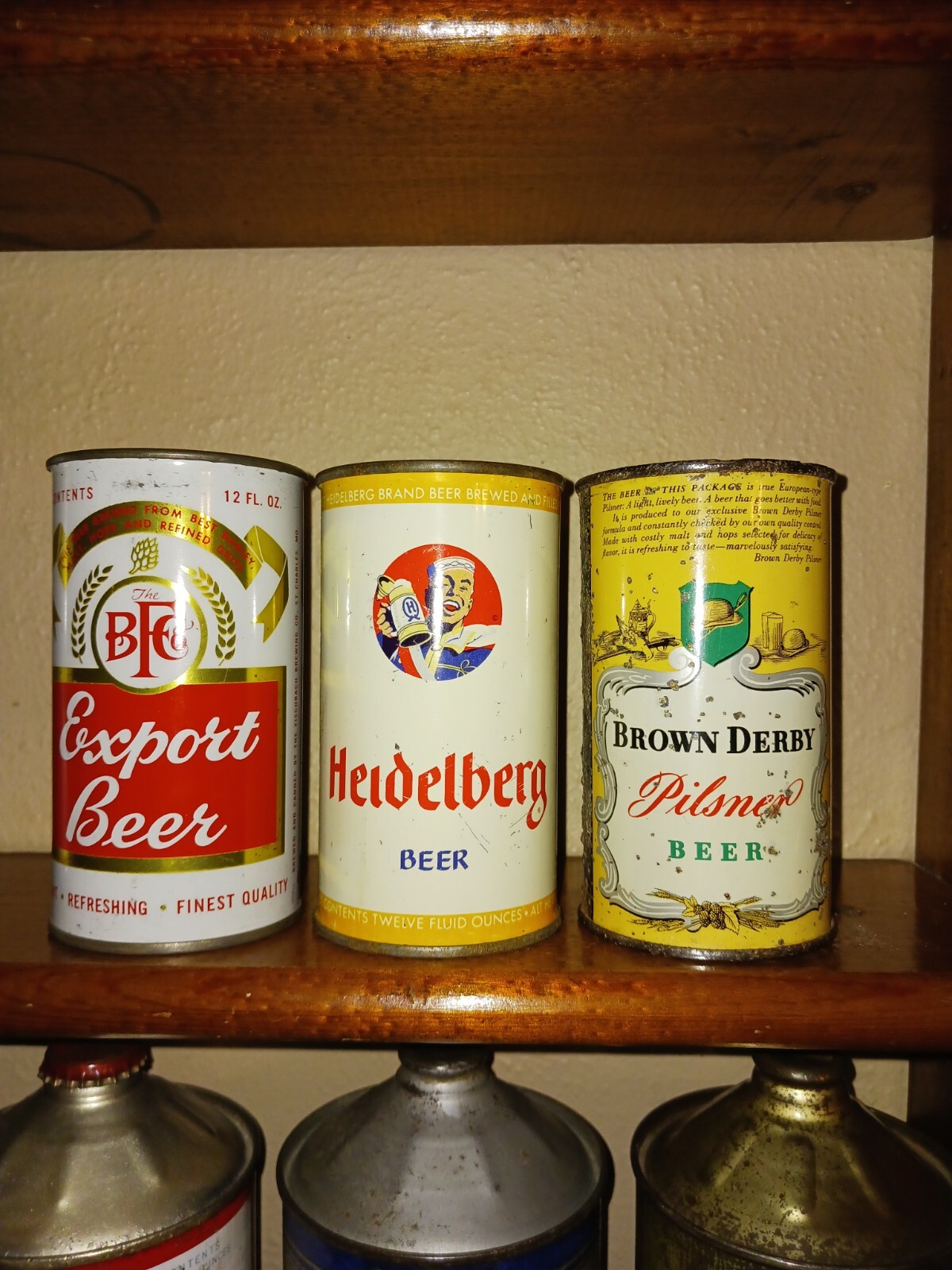 Three Vintage 12 Oz Flat Top Beer Cans eBay