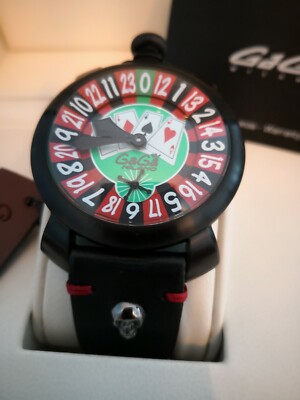 GAGA MILANO LAS VEGAS WATCH MANUALE 48mm WITH BOX!!! 100 