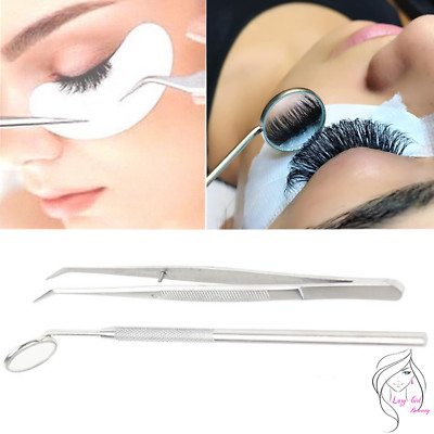 Wimpernverlängerung Pinzette & Spiegel Russian 3D-6D Volumen Wimpernverlängerung L-Type