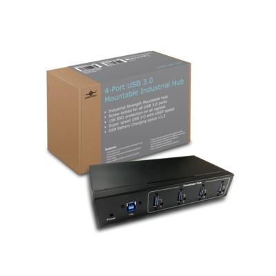 Vantec 4-Port USB 3.0 Mountable Industrial Hub