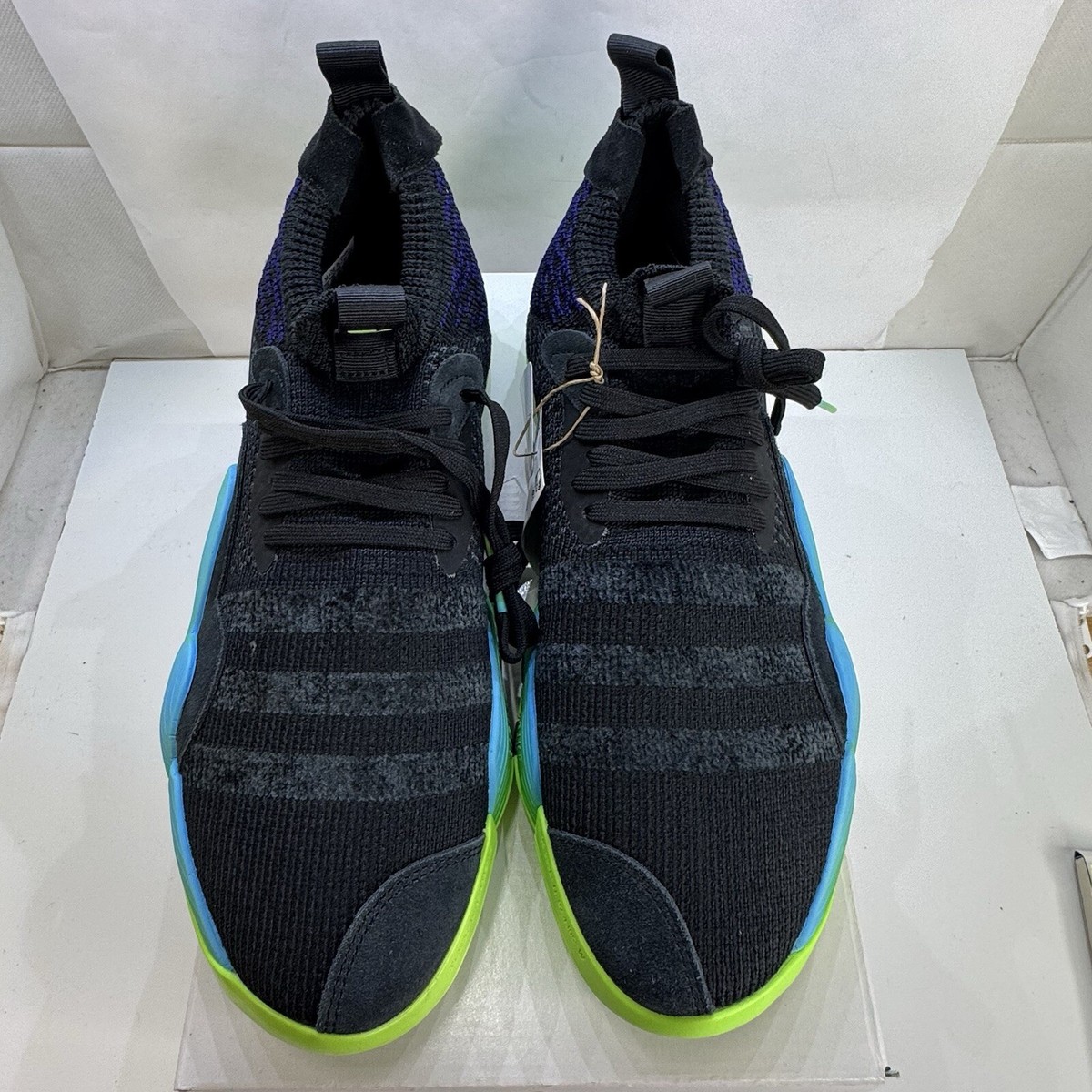 Adidas Trae Young 2 Basketball Shoes Men Black/ Blue /Green H06473‎ Adidas Trae Young 2 Black Green Blue Basketball Shoes H06473  main image 3