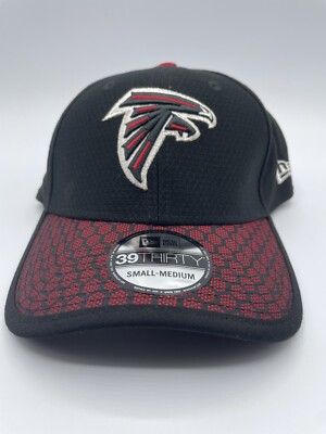 NFL Atlanta Falcons Black New Era 39 Thirty Football Hat Size S/M Performance
