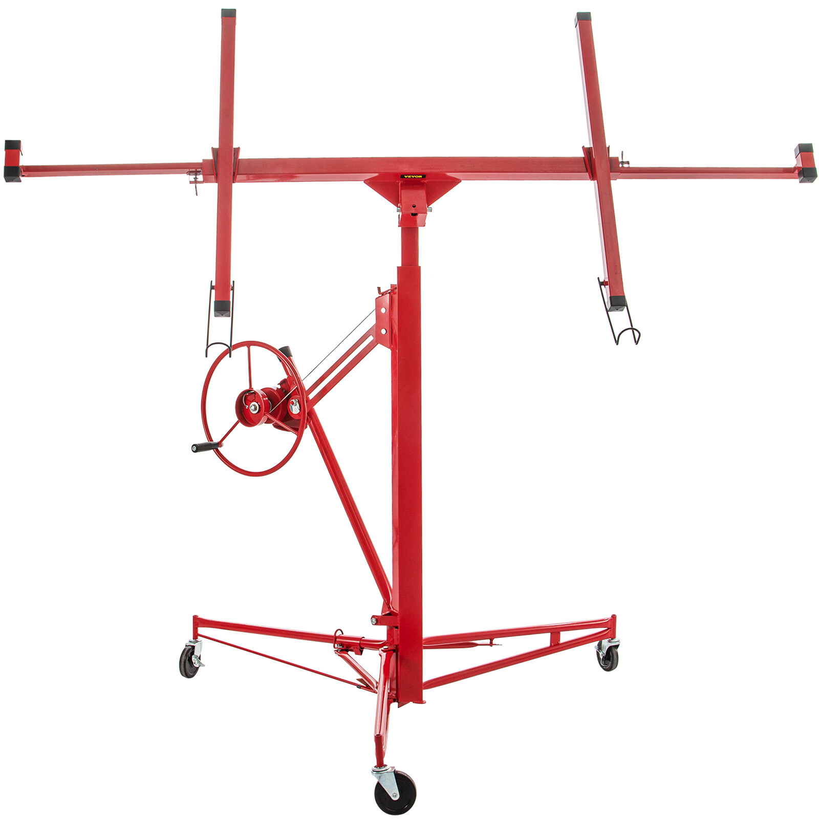 VEVOR 11ft 150LB Heavy Duty Drywall Lift Sheetrock Hoist Holder Rolling