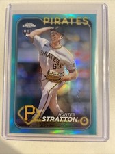 2024 Topps Chrome Update HUNTER STRATTON ROOKIE  Aqua Refractor /199