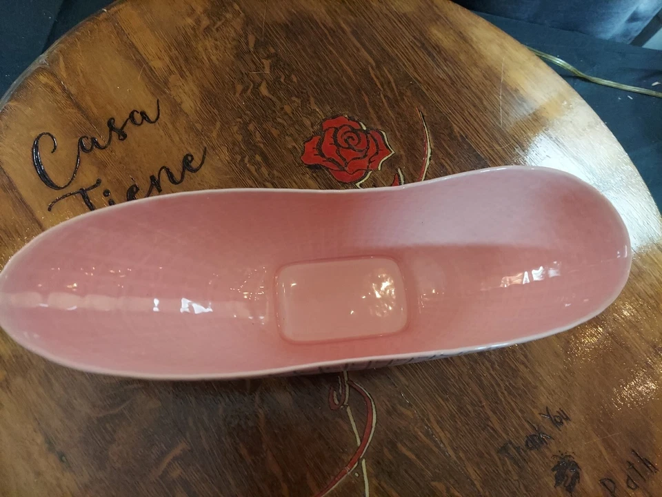 Керамическая сервировочная/дисплейная чаша Roselane Pasadena, Калифорния No14 13 дюймов, редкая MCM PO-VG++ - Изображение 2 из 4