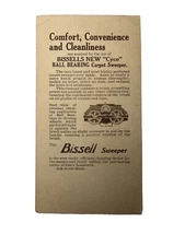 Victorian trade card Bissell “Cyco” ball Bearing Carpet Sweeper bookmark B56