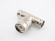 Coax Adapter TNC Male to BNC Female TEE RF Connector - USA Ham Seller