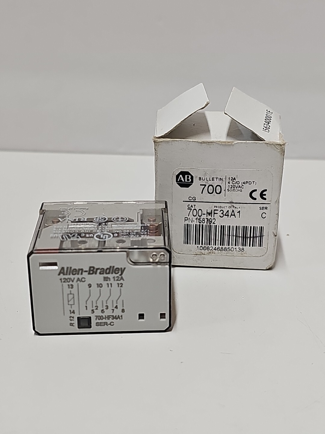 AB ROCKWELL 700-HF34A1 CONTROL RELAY SER.C 12A 120VAC 4PDT Allen-Bradley 158792