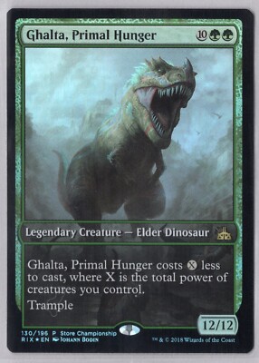 1x Ghalta, Primal Hunger *Store Championship Promo Foil* - Near Mint