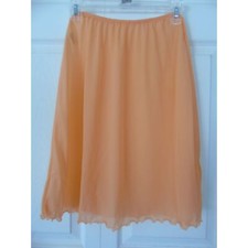 1960's Vassarette Orange Nylon Slip Size A Sm Metric Size 90 Munsingwear Inc.