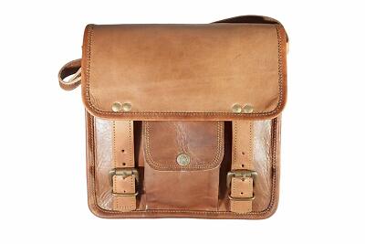 New Men's Vintage Brown Genuine Leather Messenger books Satchel