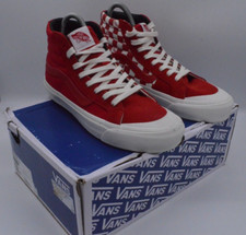Vans Vault OG Style 138 LX Skate Shoes Racing Red Checkers UK 5.