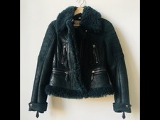 Burberry Leather Jacket New With Tag Uk8 Cedar Green