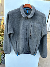 Patagonia  Deep Pile Full zip mens Gray USA RARE Sz M VINTAGE