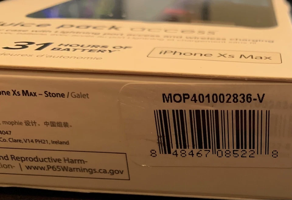 LOTE DE 50 - Funda Batería Mophie Juice Pack Access 2.200mAh para iPhone XS Max Foto 4 de 4