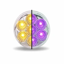 TRUX TLED-2HXAP 2.5" AMBER MARKER TO PURPLE AUXILLARY ROUND LED LIGHT 7 DIODES