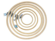 Bamboo Embroidery Hoop - Cross Stitch Sewing Flower Ring - Size Choice 4" - 14"