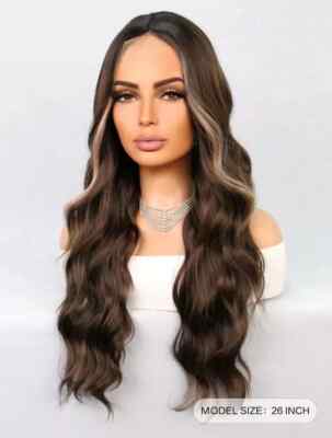 100% Real hair! New Fashion Glamour Women Brown Curly Human