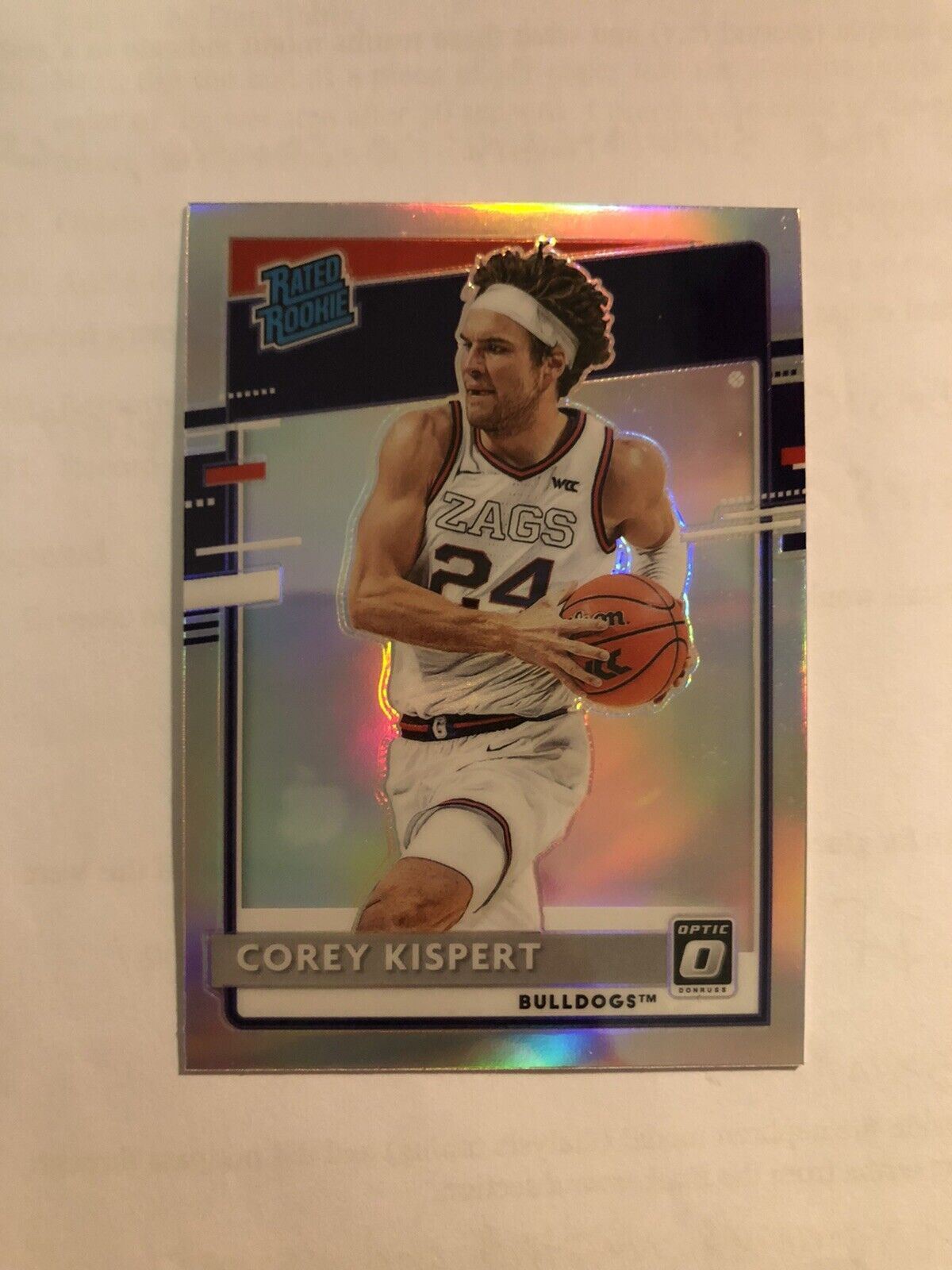Corey Kispert 2021-22 Panini Chronicles Draft Picks Optic Rated Rookie Holo #208