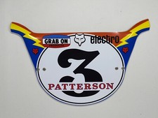 BMX Factory Patterson Replica Number Plates, B. Patterson, R. Anderson, J. Crews
