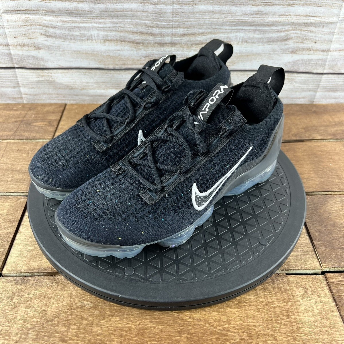✨Nike Air Vapormax 2021 Flyknit Black Speckled Womens Size 7