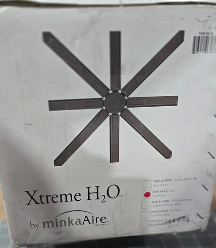 Minka Aire F896-84-CL Xtreme H2O 84" Outdoor Coal Black Ceiling Fan with Remote - Picture 5 of 9