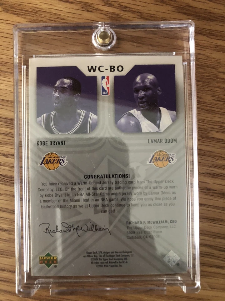 2004-05 SPx Winning Combos #WC-BO Kobe Bryant Lamar Odom Los Angeles Lakers Card - Image 2 of 2