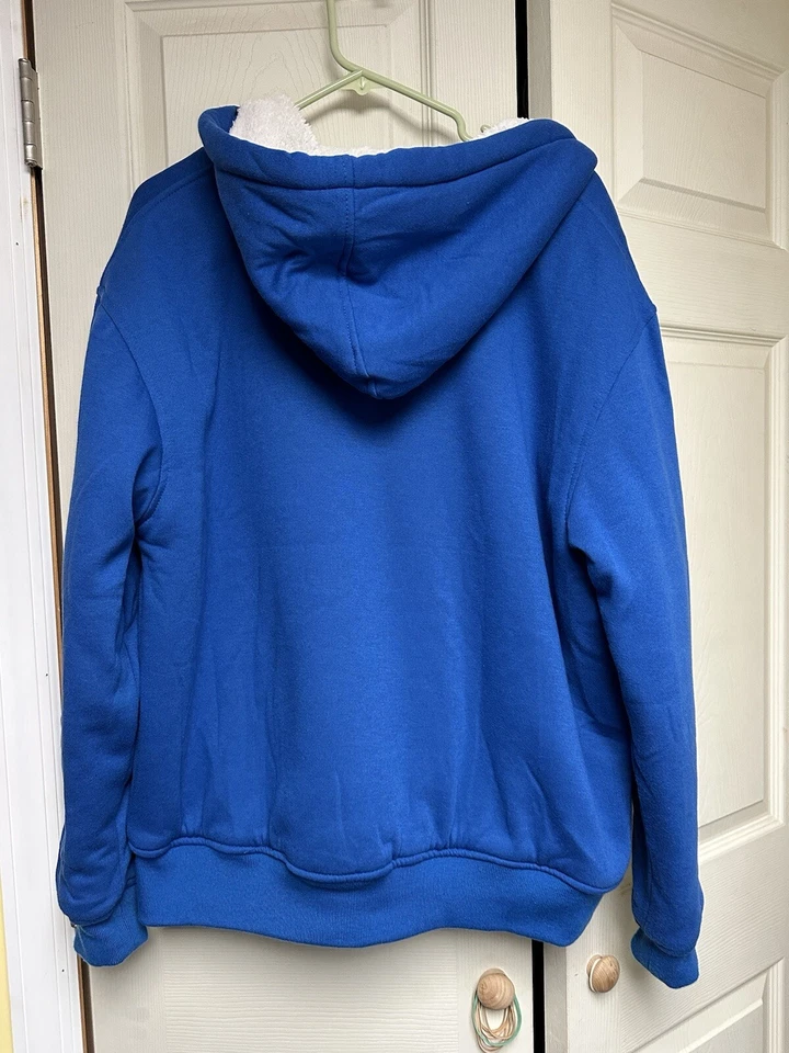 Gioberti Hombre Sherpa Peso Pesado Forrado Tirar Cremallera Talla S Pequeño Azul Foto 3 de 3