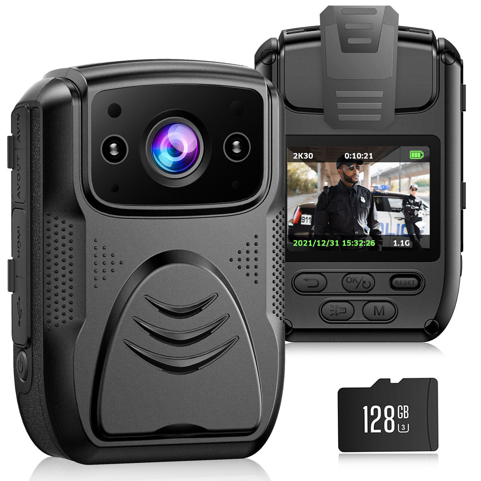 4K Police Body Camera Law Enforcement Wifi Gps Mini Body Worn Cam Night Vision