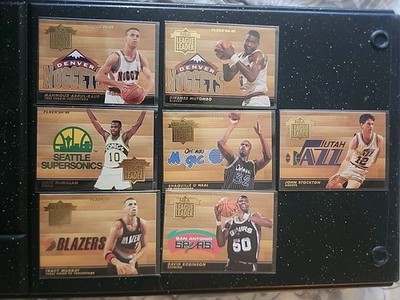 1994 95 fleer NBA League Leaders Near Complete Set Missing Rodman HOF