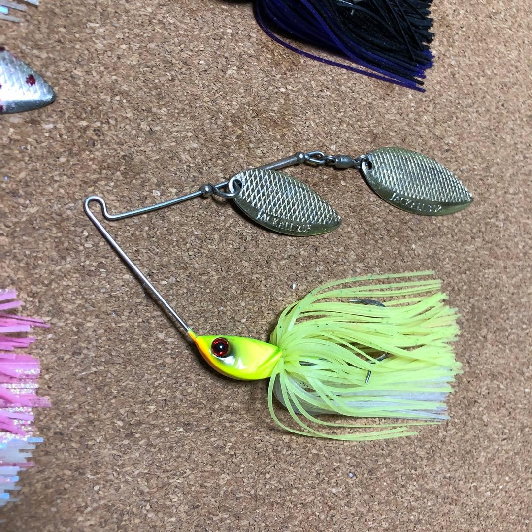 JACKALL Dooon Spinnerbait Set 23g Pink/Black/White Fishing Lures, Used - Image 5