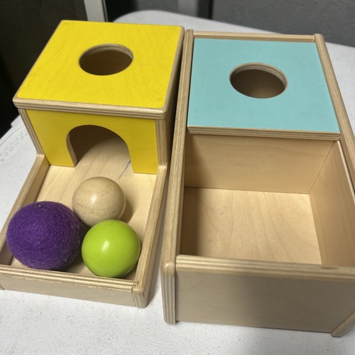 Lovevery Ball Drop Wooden Toys Set Of 2 With 3 Balls