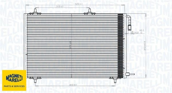 Magneti Marelli 350203816000 Kondensator FüR Klimaanlage Kondensator-image