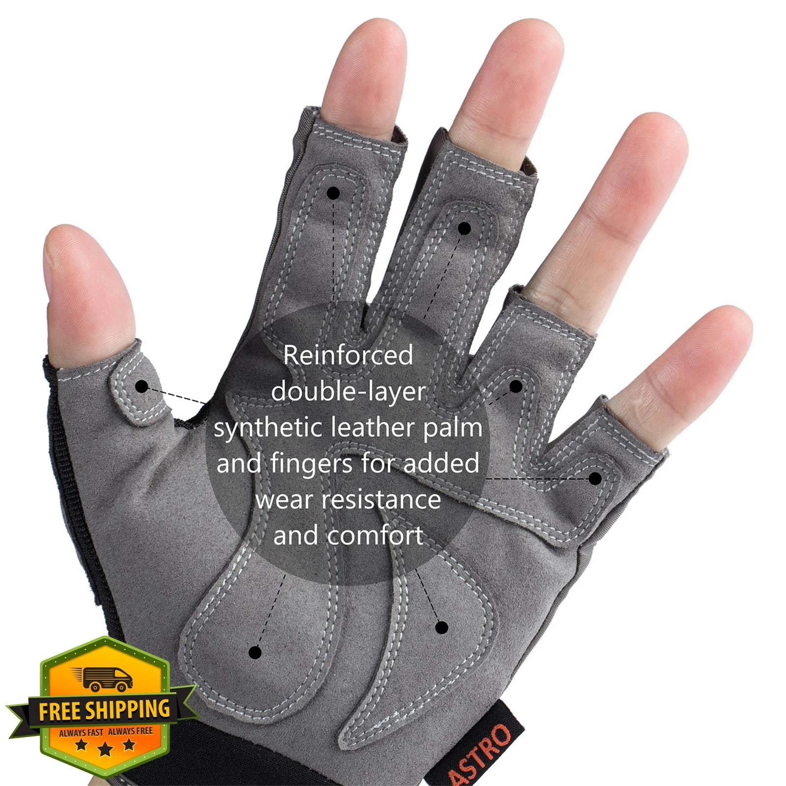 Bassdash Fingerless Fishing Gloves Men Women Kayaking MTB