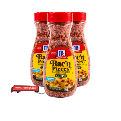 McCormick Imitation Bacon Bits Pack of 3 Kosher Salad Topping Free Keychain