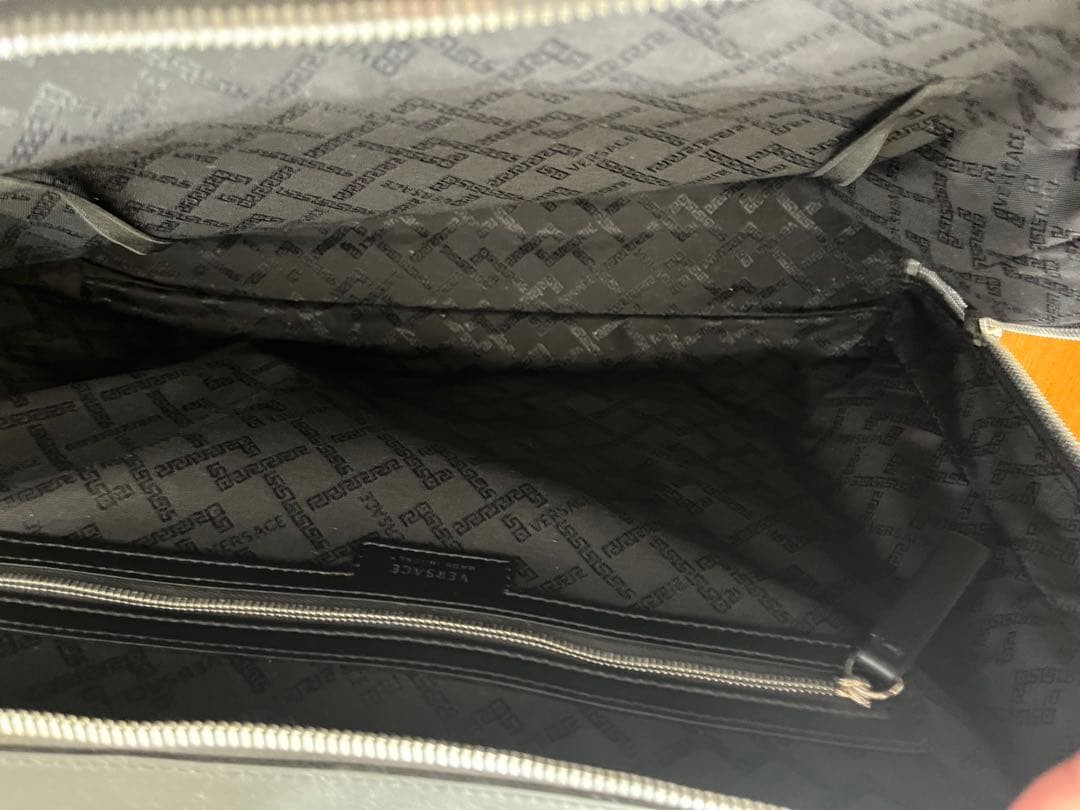 Versace Black Leather Business Bag Used Excellent Condition thumbnail 9