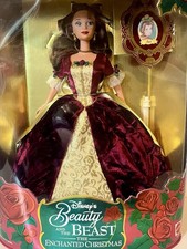 👸🏽 Disney Beauty and the Beast Holiday Princess Belle Doll 1997 Mattel 16710 w