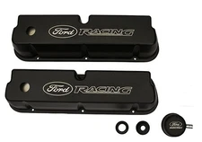 Black Satin Valve Covers with Ford Racing Logo