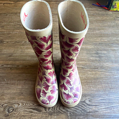Bisgaard Kinder Gummistiefel EU 31 Beige/Rosa Ginkgo 